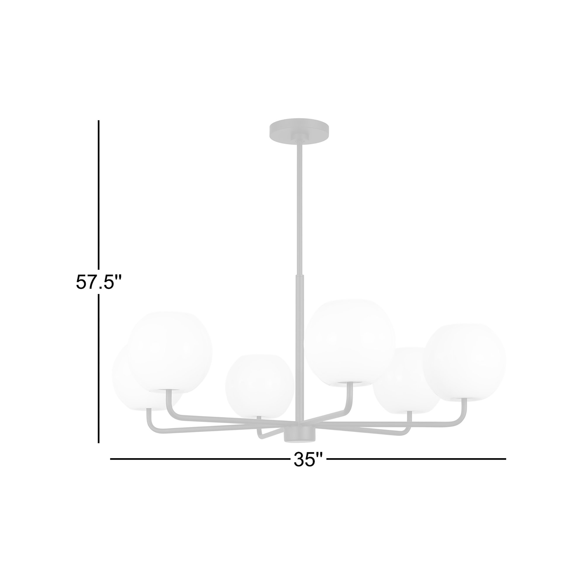 Jorund 6 - Light Dimmable Shaded / Spider Chandelier, No, Brushed Nickel