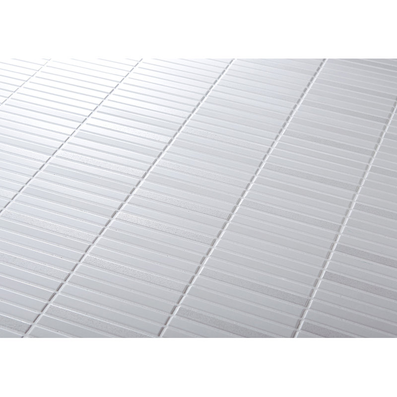 Lungo 0.63" x 6" Ceramic Mosaic Wall Tile, White Mix