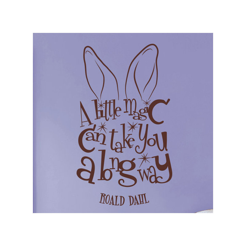 Roald Dahl Wall Sticker, Brown