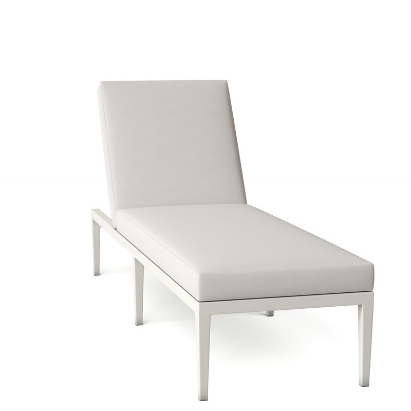 Elegante 78" Long Reclining Single Chaise with Cushions, Welt, Linen Navy, Elegante #97 Midnight