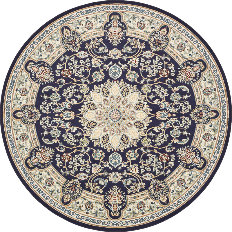 Tapis oriental multicolore Jackson, Rond 5 pi 1 po