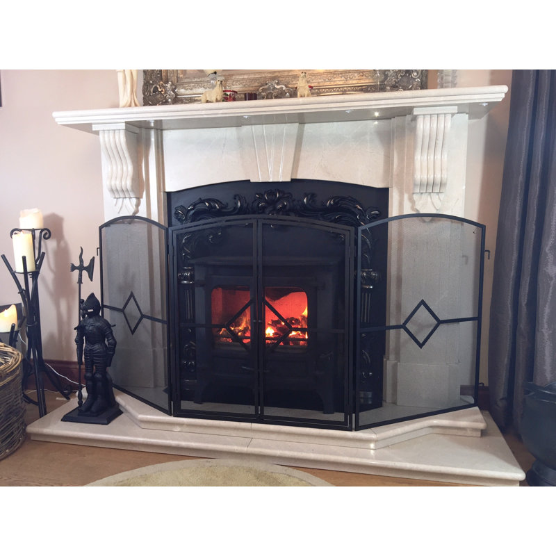 Essence 3 Panel Steel Fireplace Screen