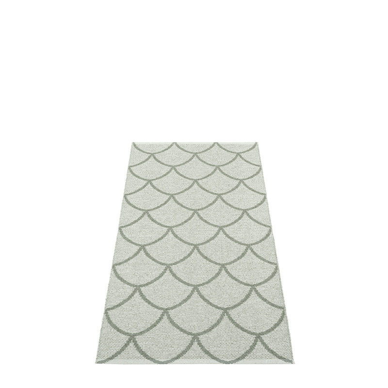 Kotte Storm/Gray Area Rug, Green/White, Runner 2'3" x 5"