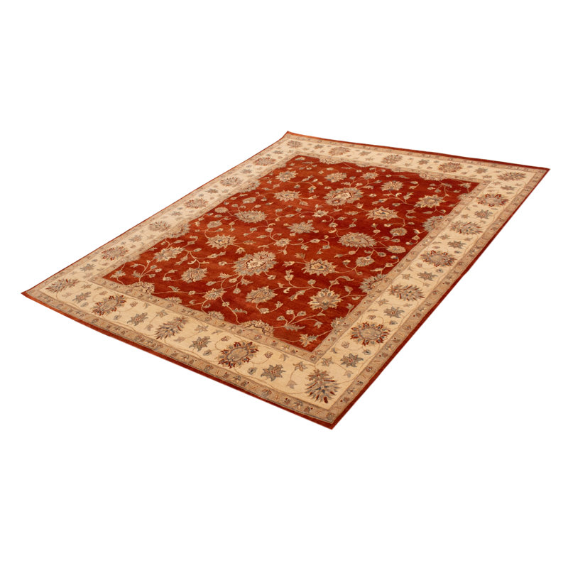 Tapis cuivre foncé noué à la main One Of Kind Jamshidpour 7 pi 10 po x 10 pi 0 po