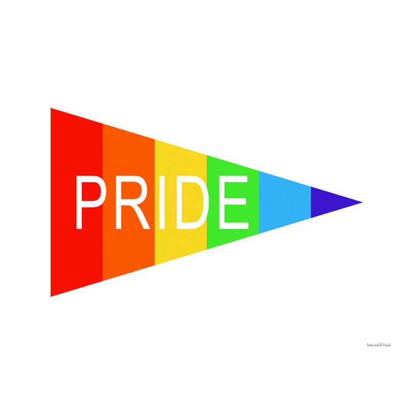 «Pride Flag», art textuel sur toile tendue, H 36 po x l 48 po