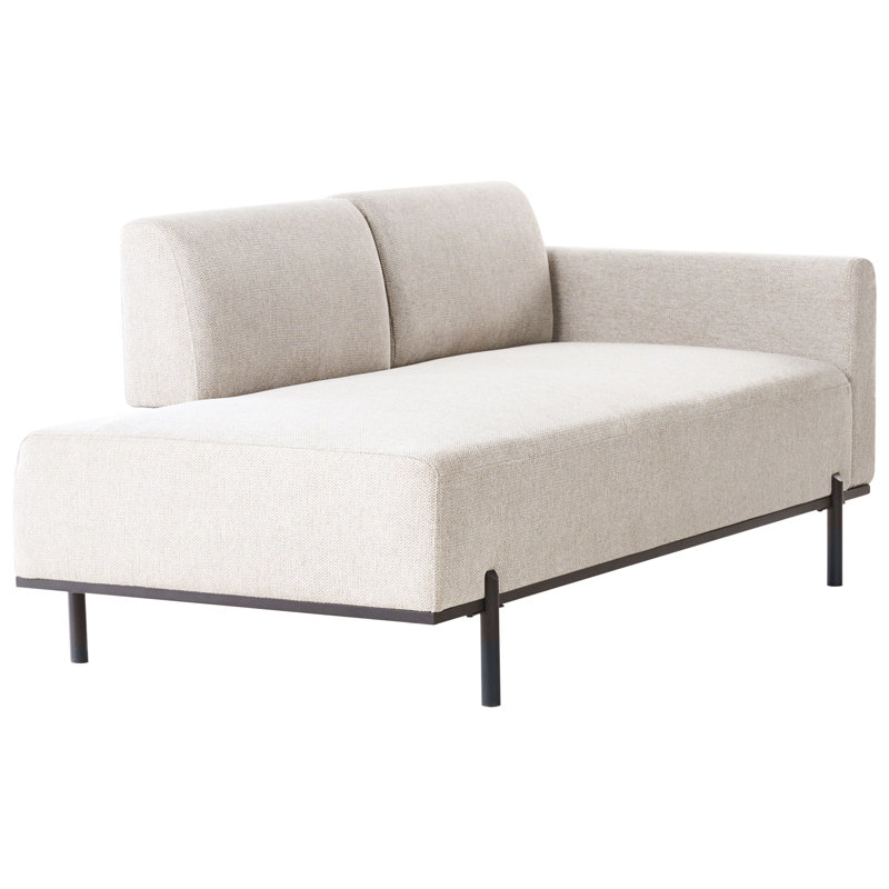 Upholstered Chaise Lounge, Beige