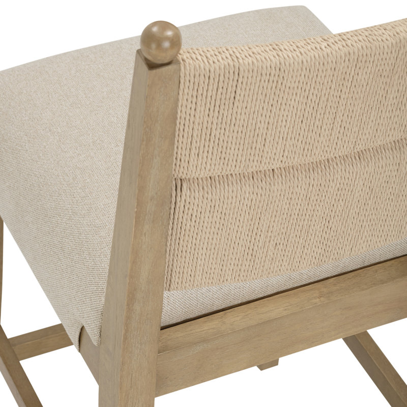 Tabouret de comptoir 2 pièces Cove , 2, Lin / brun clair