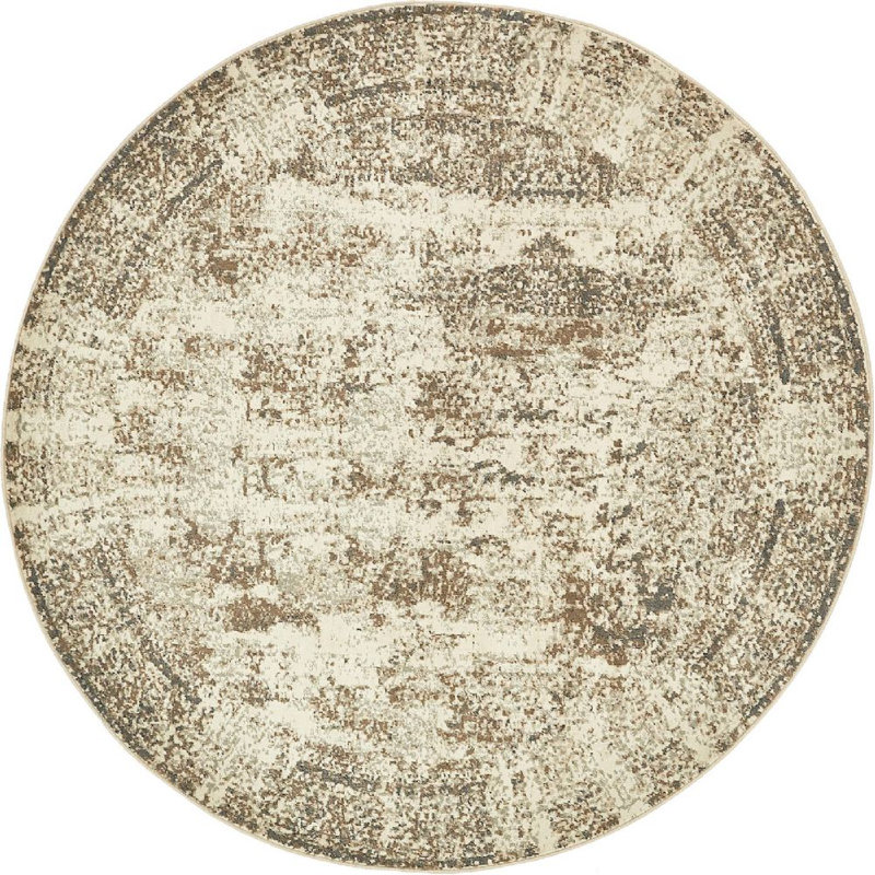Tapis crème Tobitha, Round 6'1"