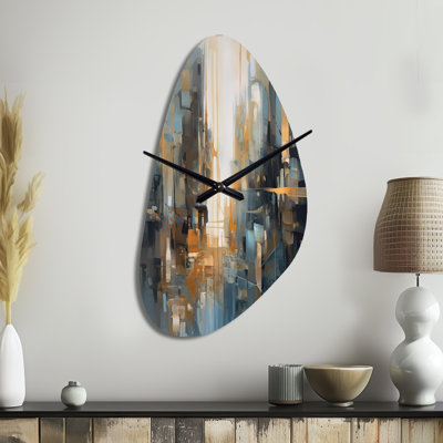 Derkson - Grande horloge murale abstraite en forme de minimalisme 3D
