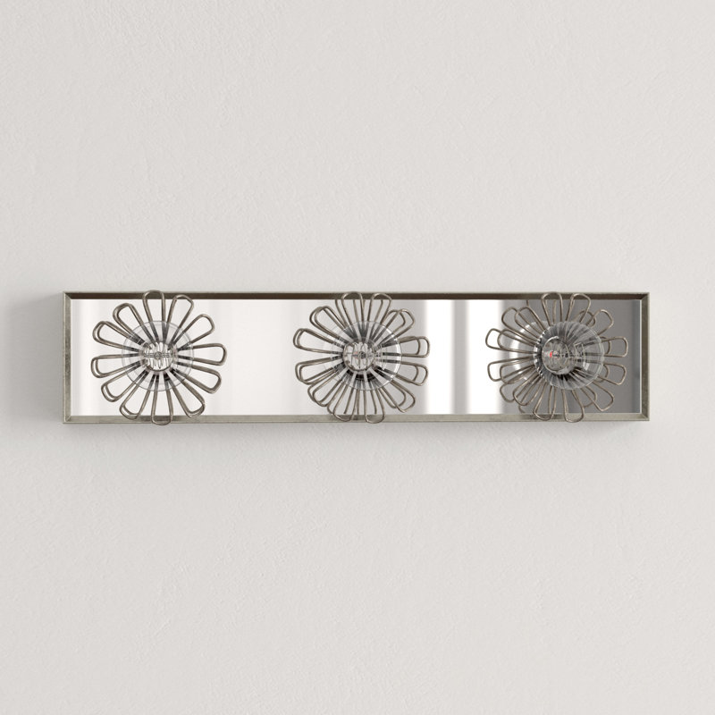 Keaton 3 - Light Bath Bar, Burnished Silver Leaf