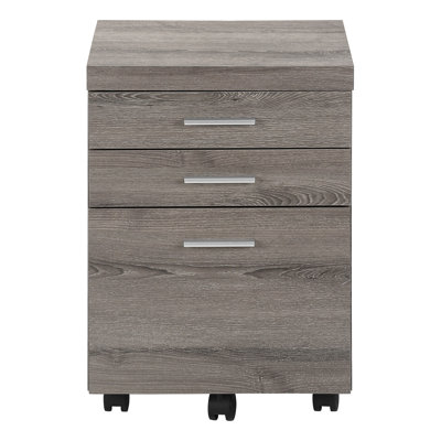 Classeur, mobile à roulettes, tiroirs de rangement, support pour imprimante, bureau, bureau, stratifié brun, contemporain, moderne