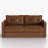 Modern 63" Faux Leather Pull-Out Sleeper Sofa with Mattress