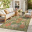 Tapis d'extérieur lavable à motif floral vert campagne 5X8, tapis en filet à séchage rapide antidérapant pour cour arrière-552639590-553009471