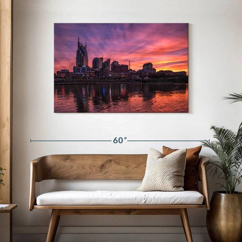 Kavia Nashville au crépuscule, H 30 po x l 45 po