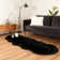 Soft Fluffy Black Faux Sheepskin Area Rug