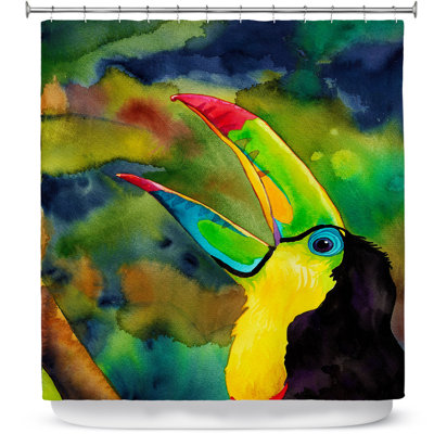 Rideau de douche simple toucan