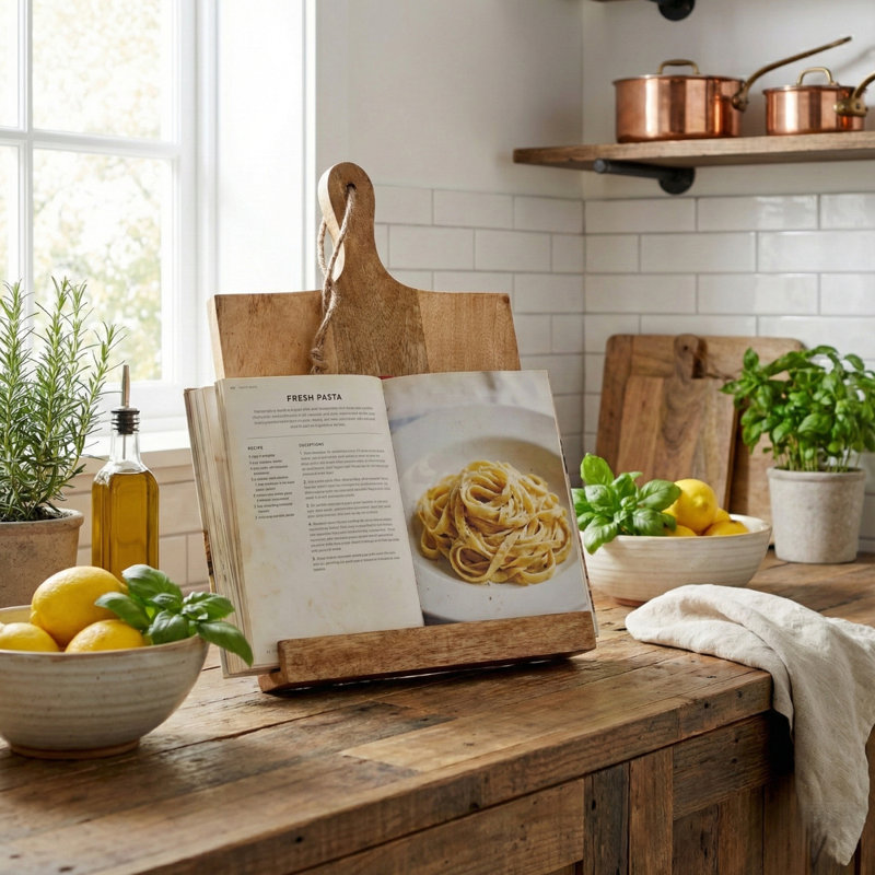 Urbn-Chef 38cm H Solid Wood Book Stand