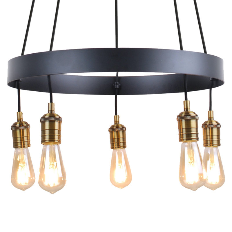 Graceville 5 - Light Black Cluster Pendant
