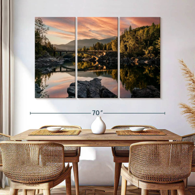 Alvord Belton Bridge At Sunrise, 28" H x 45" W