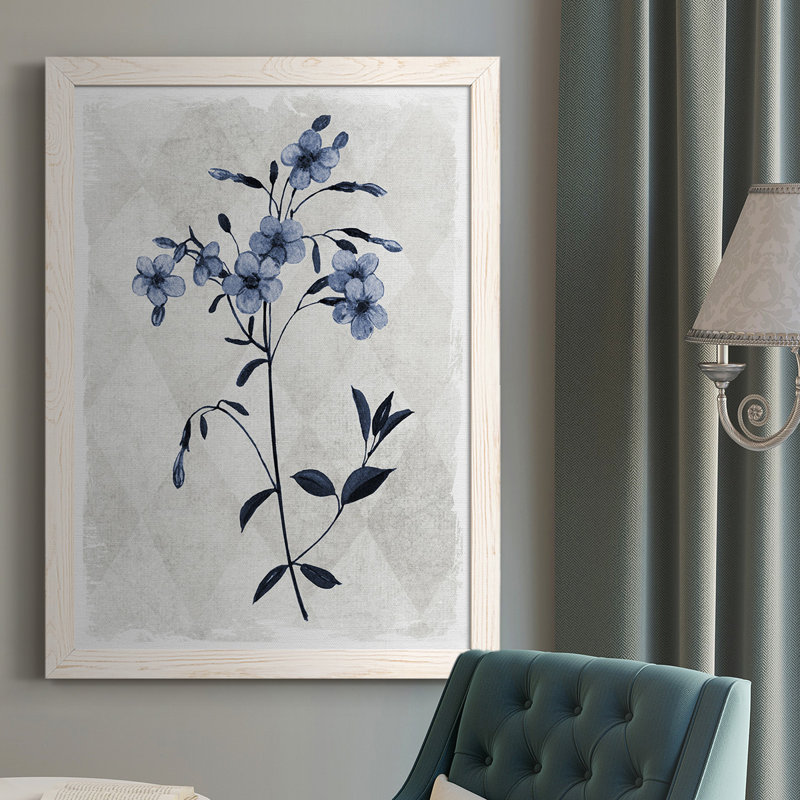 Harlequin Botanical III, reproduction d'art sur toile, H 37,5 po x l 27,5 po x P 1 po, Cadre blanc