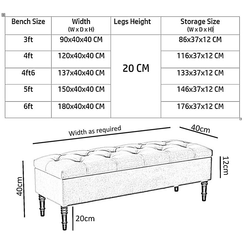 Alyana Wide Tufted Rectangle Ottoman Storage Bench - Upholstery Velvet Shoe Bench with Turned Wooden Legs, Duck Egg