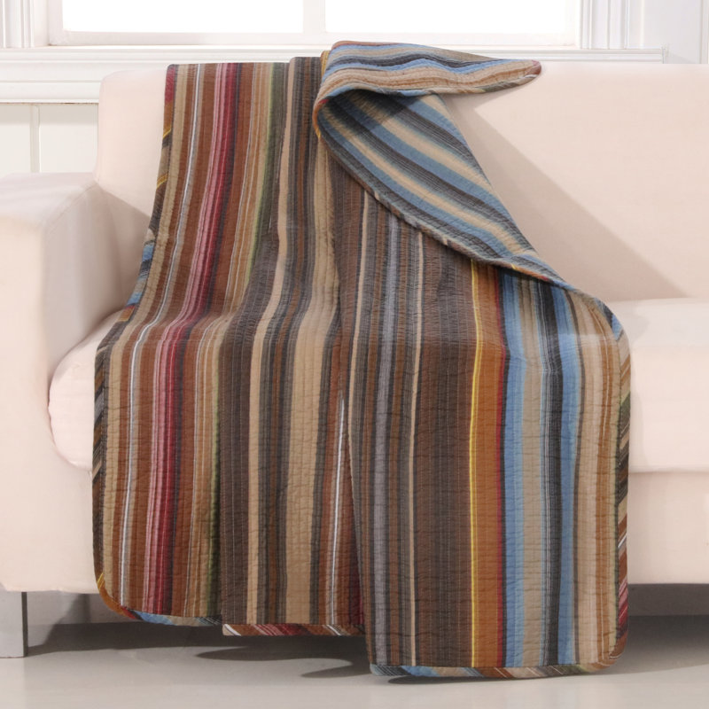 Jeté en coton Greenang Home Fashions Durango Southwestern réversible 50 po x 60 po, Terre