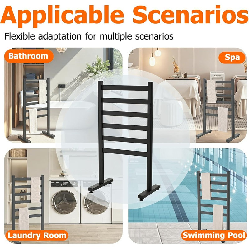 19.7 " Aluminum Freestanding Towel Rack