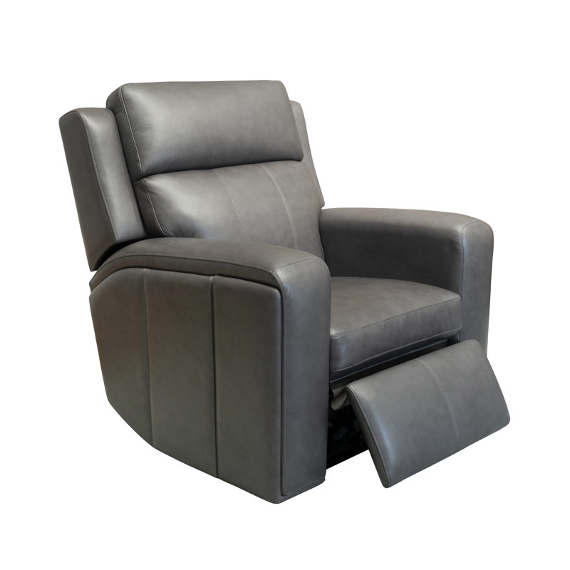 Harrison Power Recliner With Power Headrests & Lumbar, Gray