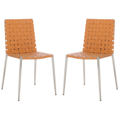 Chaise d'appoint rembourrée en cuir Brett