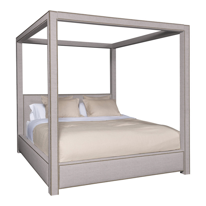 Eastwood By Thom Filicia Upholstered Canopy Bed, No, Queen, Ziggy Ink
