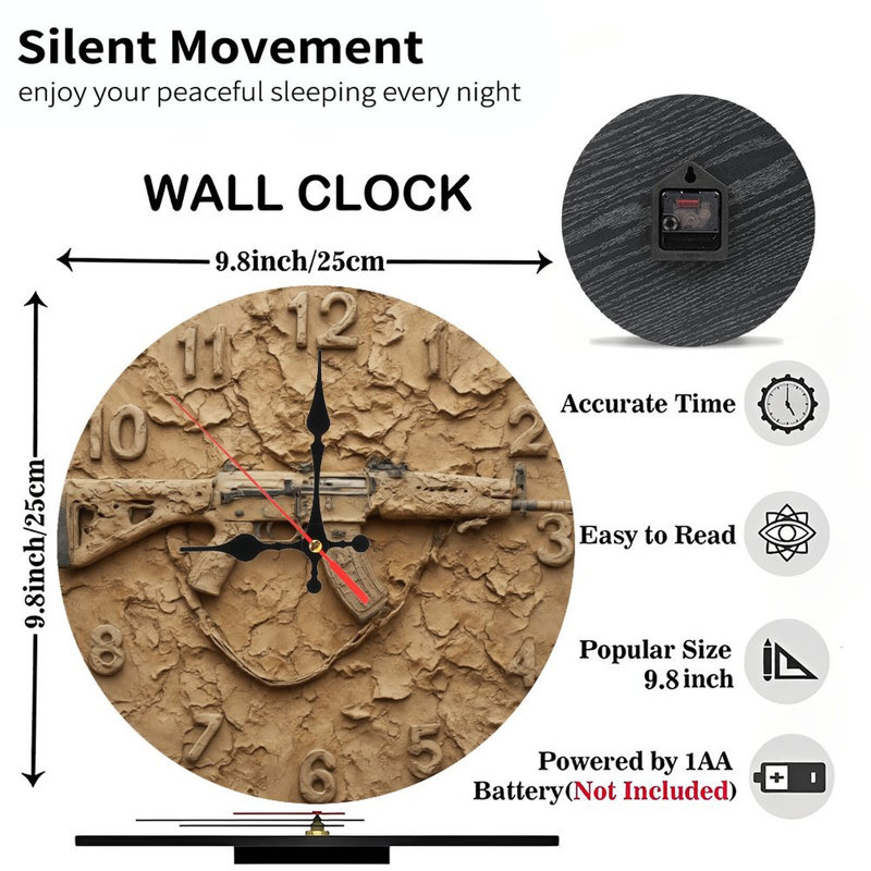 Horloge arme sur terre craquelée
