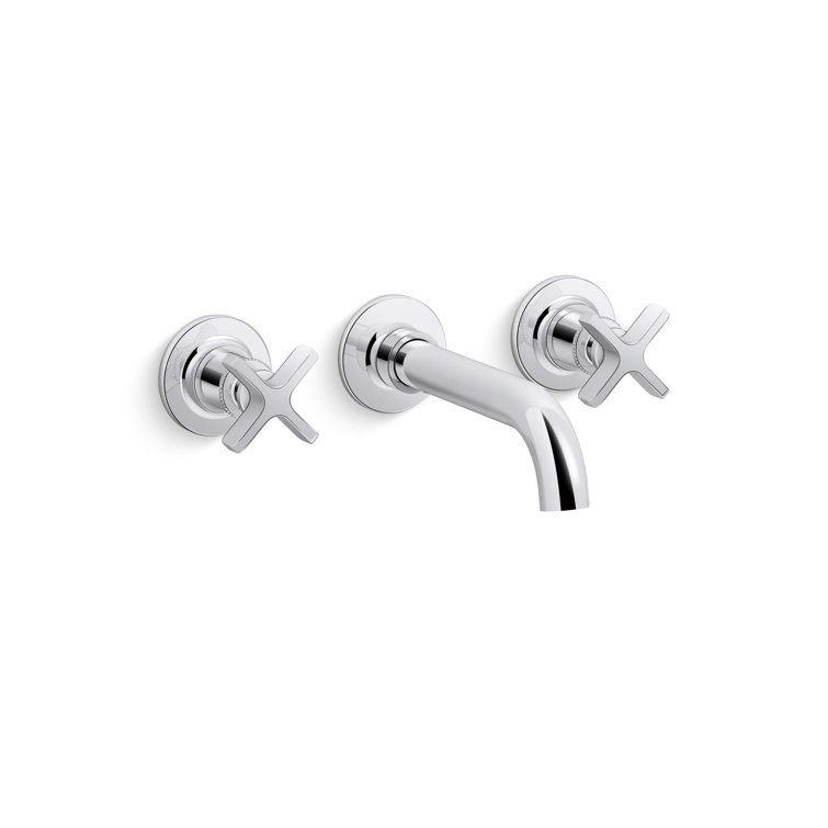KOHLER Castia By Studio McGee 2-Handle Wall-Mount Bathroom Sink Faucet Trim 1.2 GPM in Polished Chrome