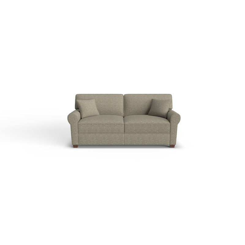Shannon Upholstered 76'' Sofa, Dark Walnut, Brown