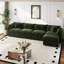 Canapé-lit en chenille moderne avec repose-pieds-1076184505-1076184511