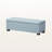 Zebulon Storage Bench in Light-Blue Fabric Upholstery, Grid-Tufting, 15.16" H X 45.94" W X 16.58" D