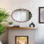 Modern Wavy Framed Oval Wall Mirror-271323698