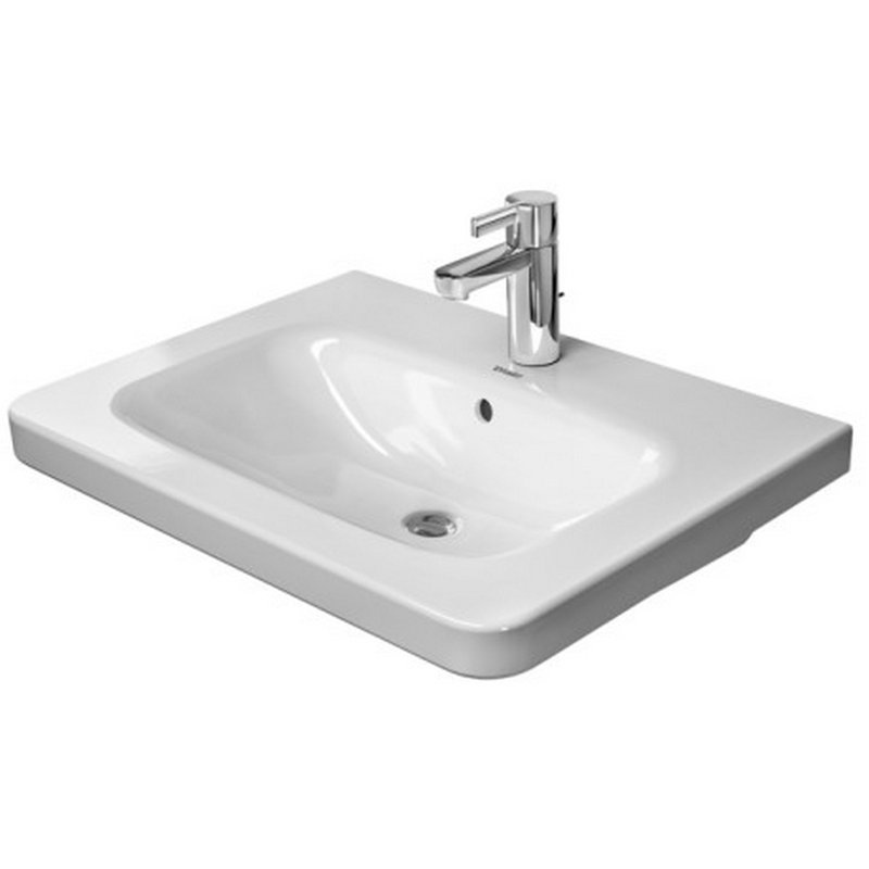 Lavabo de salle de bain mural en céramique avec trop-plein 25,625 "DuraStyle