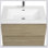 Meuble-lavabo mural 30 po avec lavabo, meuble-lavabo mural moderne