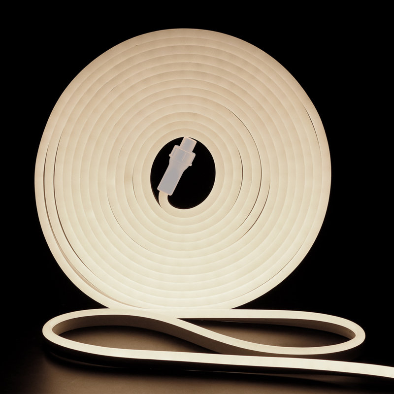 20FT Commercial LED Neon Rope Light 120V Plug-in Neon Strip Light Connectable Cuttable IP65 Waterproof for Indoor and Out door Holiday Christmas Home Décor Diameter 10x18mm
