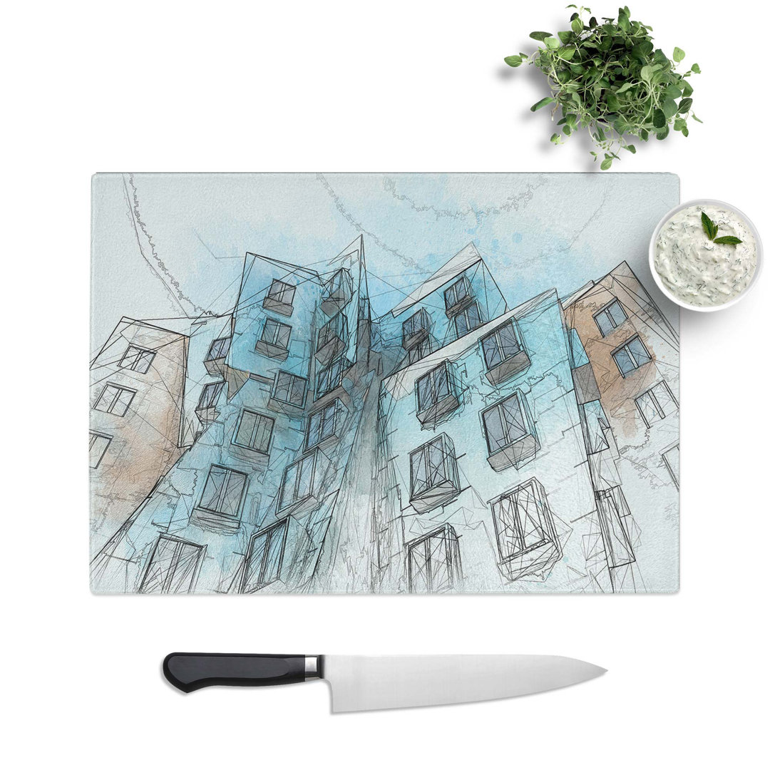 Tempered Glass Architecture Sketch Vol.22 Chopping Board
