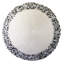 Silver And Black Mixed Beaded Round Placemat