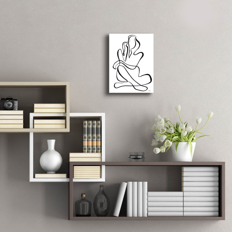 Art mural en verre épique «Sitting Woman» par Cat Thurman Designs, 12 po x 16 po