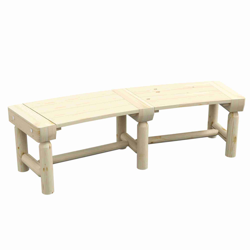 Banc de patio en bois Elegant Backless