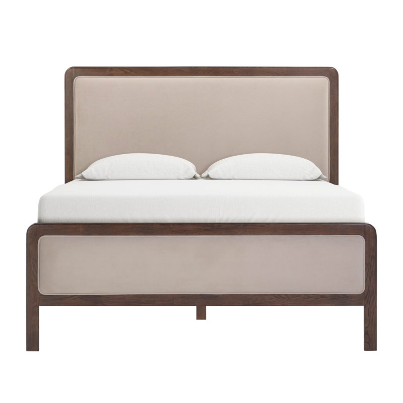 Lit en velours Hella, Taupe, Queen