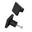 Modern Square Cabinet Knobs - 10 Pack Black Zinc Alloy Drawer Pulls & Door Handles for Kitchen, Bathroom & Closet Upgrades