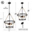 Houghtaling 3 - Light Unique Geometric Modern Farmhouse Chandelier with Rope Accents