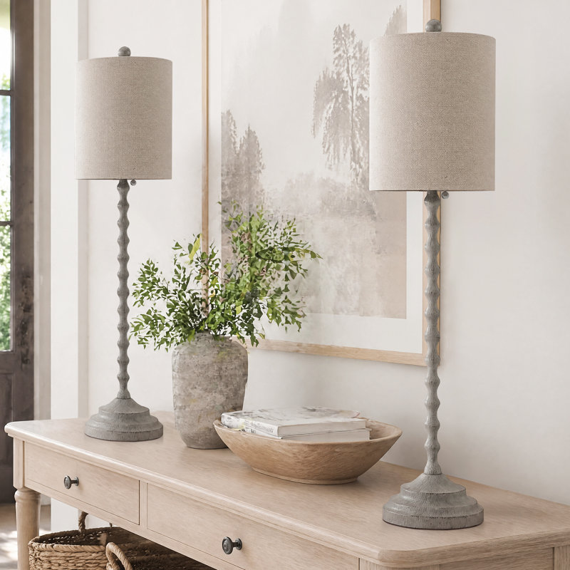 Pavanjit Buffet Lamps Table Lamps Unique Artistic Design Shade for Console Table at Landing Erea, Entryway, Buffet or Sideboard Table at Dinning Room