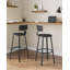 Shakir Counter Stool,Set of 4 Industrial Bar Stool Kitchen Bar Chairs with Backrest, Steel Frame-897169898