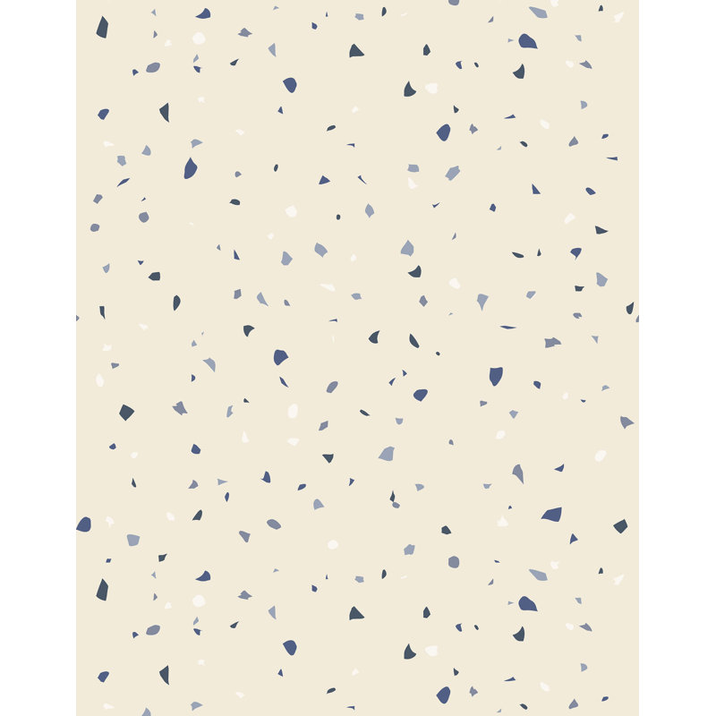7m x 75cm Matte Terrazzo Effect Wallpaper Roll, Beige