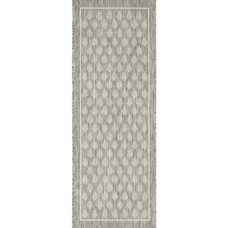 Tapis argenté en polypropylène Sain Gchar2009, Tapis de couloir 2 pi 6 po x 7 pi 5 po